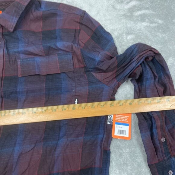 Bass Outdoor XL Stretch Flannel Shirt Fudge Plaid Cotton-Polyester NWT 6434 - Picture 7 of 8